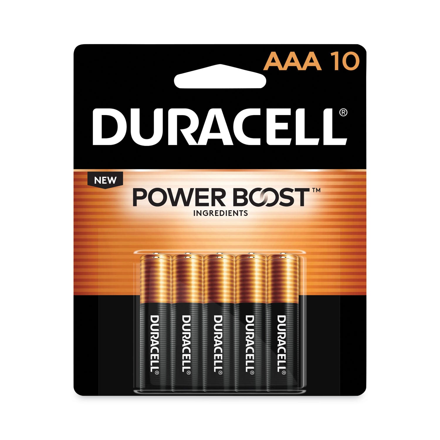 Duracell Power Boost CopperTop Alkaline AAA Batteries, 10/Pack