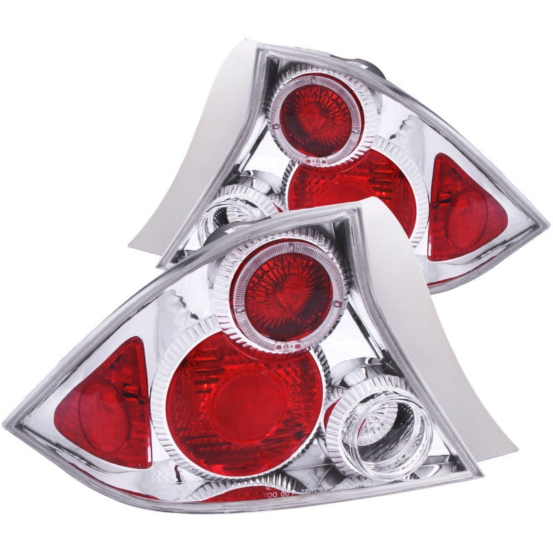 Anzo 2001-2003 Honda Civic Taillights Chrome w/ Halo