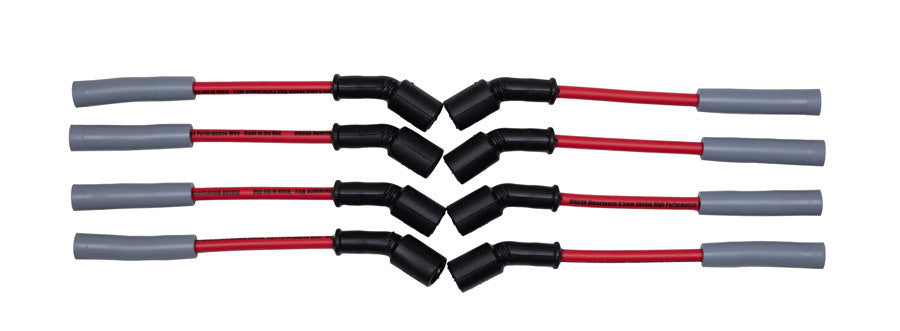 Red 8.5mm Spark Plug Wires – LS1-LS7, LSA & Gen V LT, Straight or 45° Boot