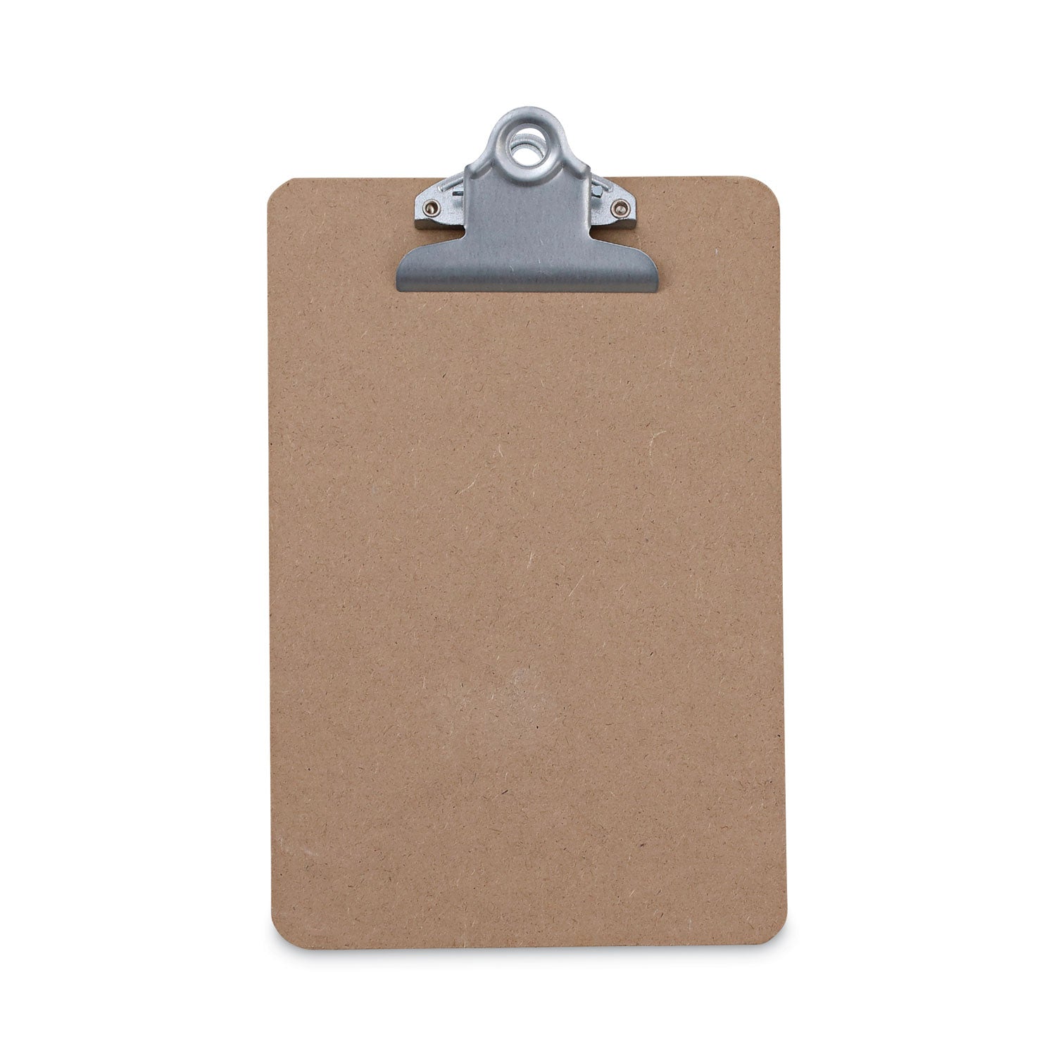 Universal Hardboard Clipboard, 0.75" Clip Capacity, Holds 5 x 8 Sheets, Brown
