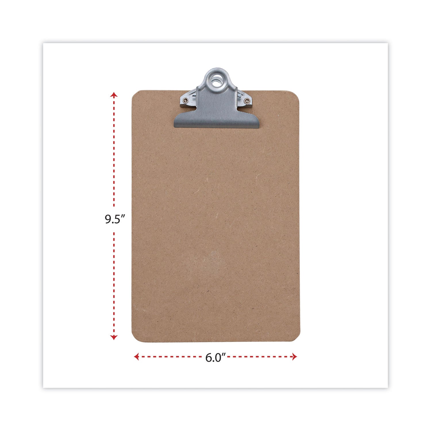 Universal Hardboard Clipboard, 0.75" Clip Capacity, Holds 5 x 8 Sheets, Brown, 3/Pack