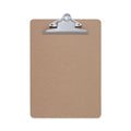 Universal Hardboard Clipboard, 1.25" Clip Capacity, Holds 8.5 x 11 Sheets, Brown