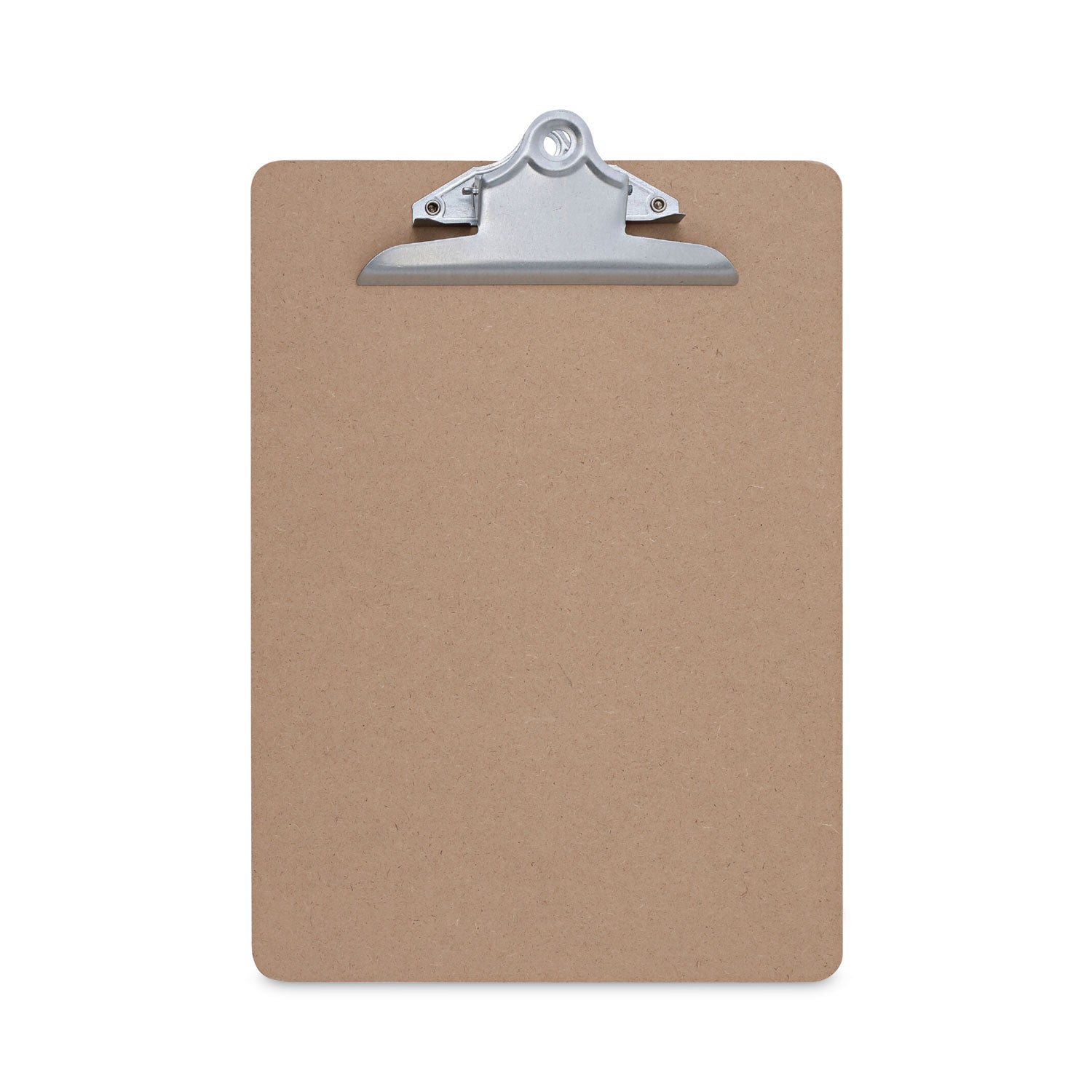 Universal Hardboard Clipboard, 1.25" Clip Capacity, Holds 8.5 x 11 Sheets, Brown, 3/Pack