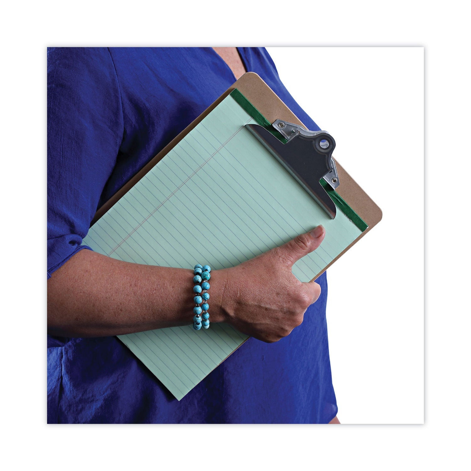 Universal Hardboard Clipboard, 1.25" Clip Capacity, Holds 8.5 x 11 Sheets, Brown, 3/Pack