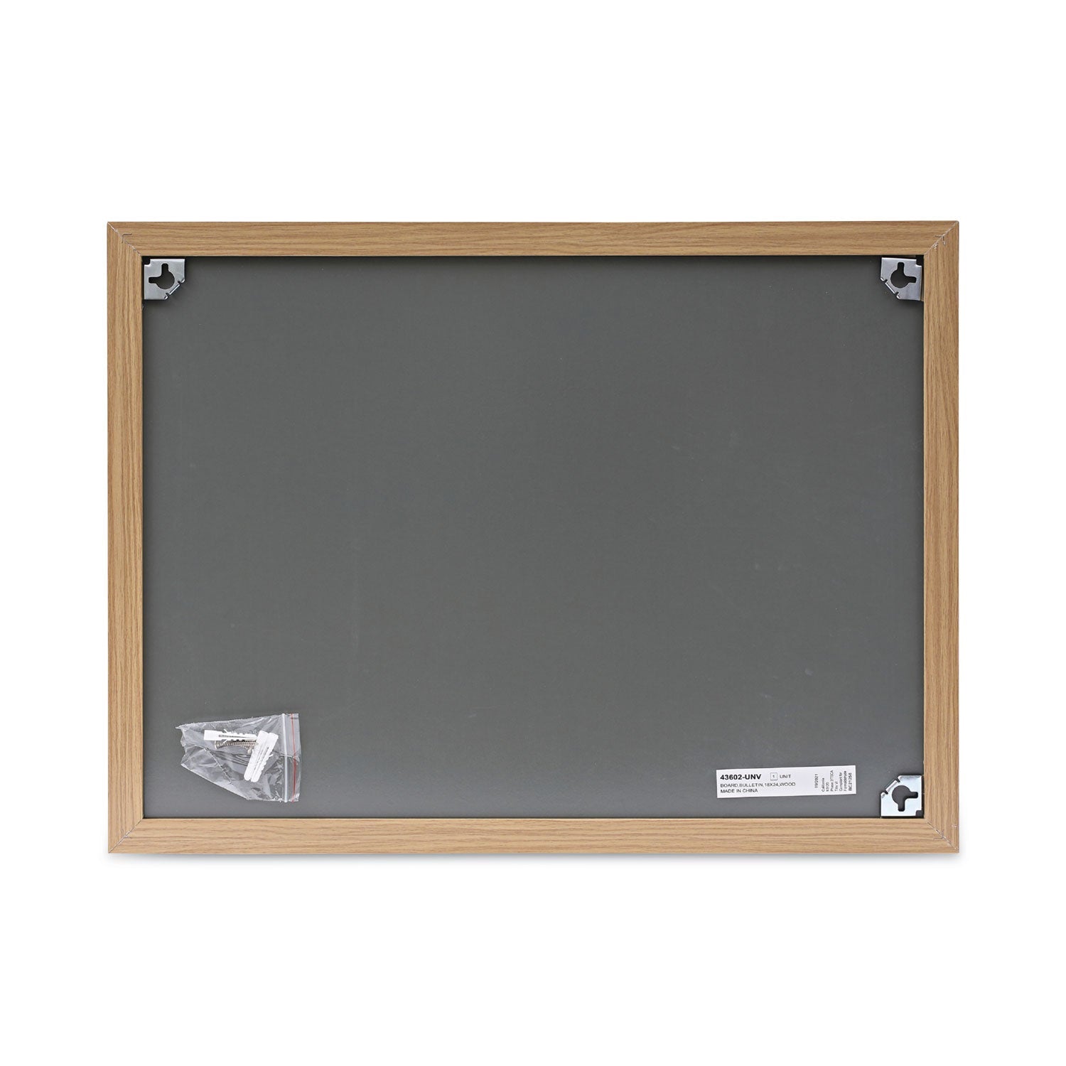 Universal Cork Board with Oak Style Frame, 24 x 18, Natural, Oak-Finished Frame