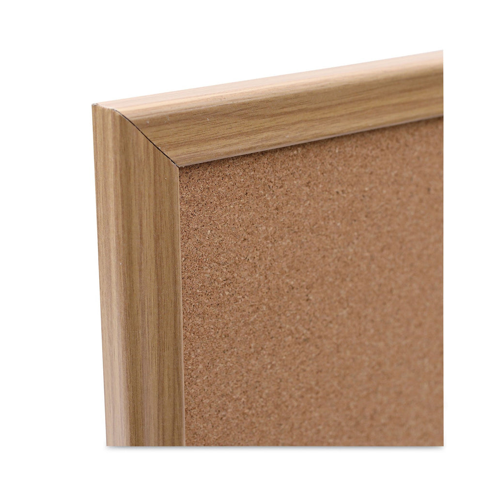 Universal Cork Board with Oak Style Frame, 24 x 18, Natural, Oak-Finished Frame