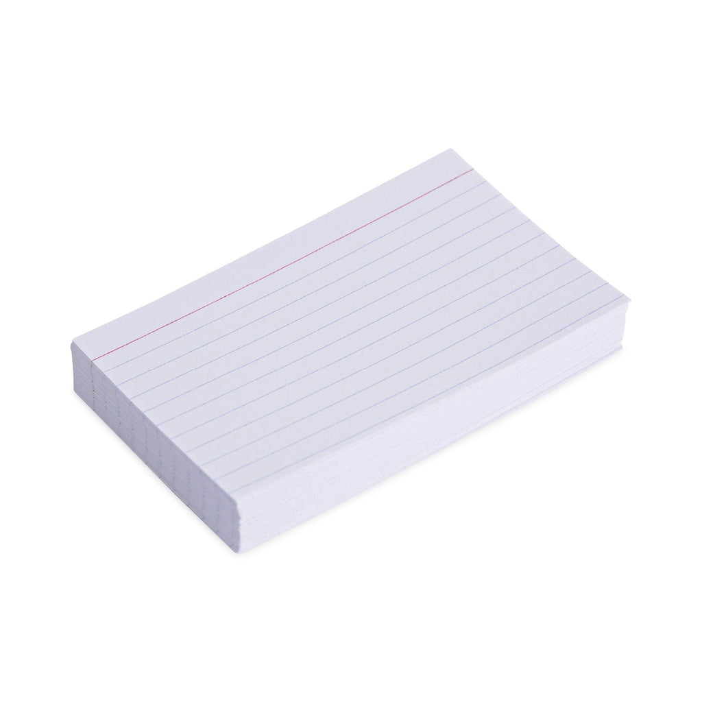 Universal Ruled Index Cards, 3 x 5, White, 100/Pack