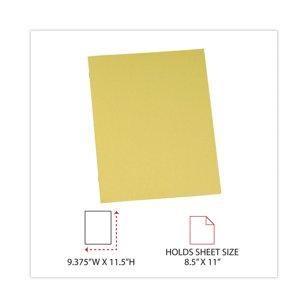 Universal Two-Pocket Portfolios with Tang Fasteners, 0.5" Capacity, 11 x 8.5, Assorted, 25/Box