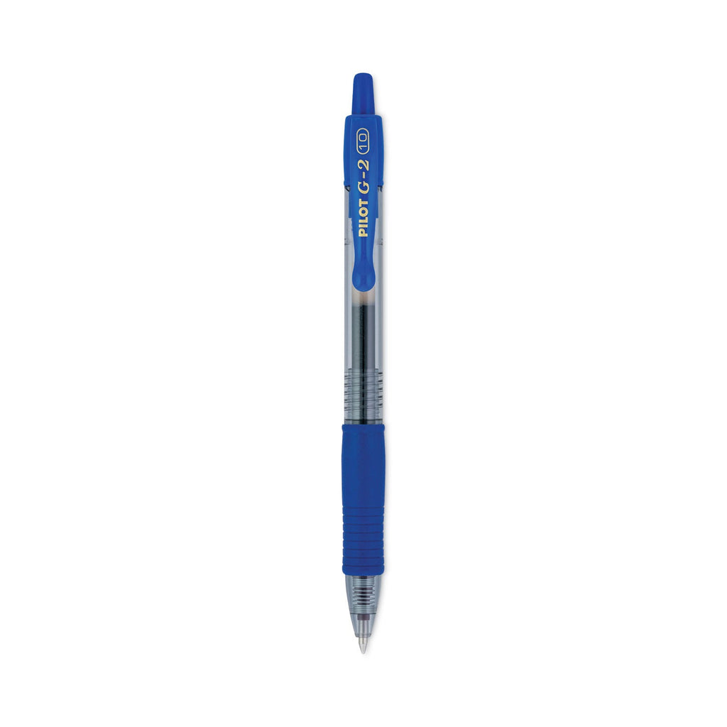 Pilot G2 Premium Gel Pen, Retractable, Bold 1 mm, Blue Ink, Smoke Barrel, Dozen
