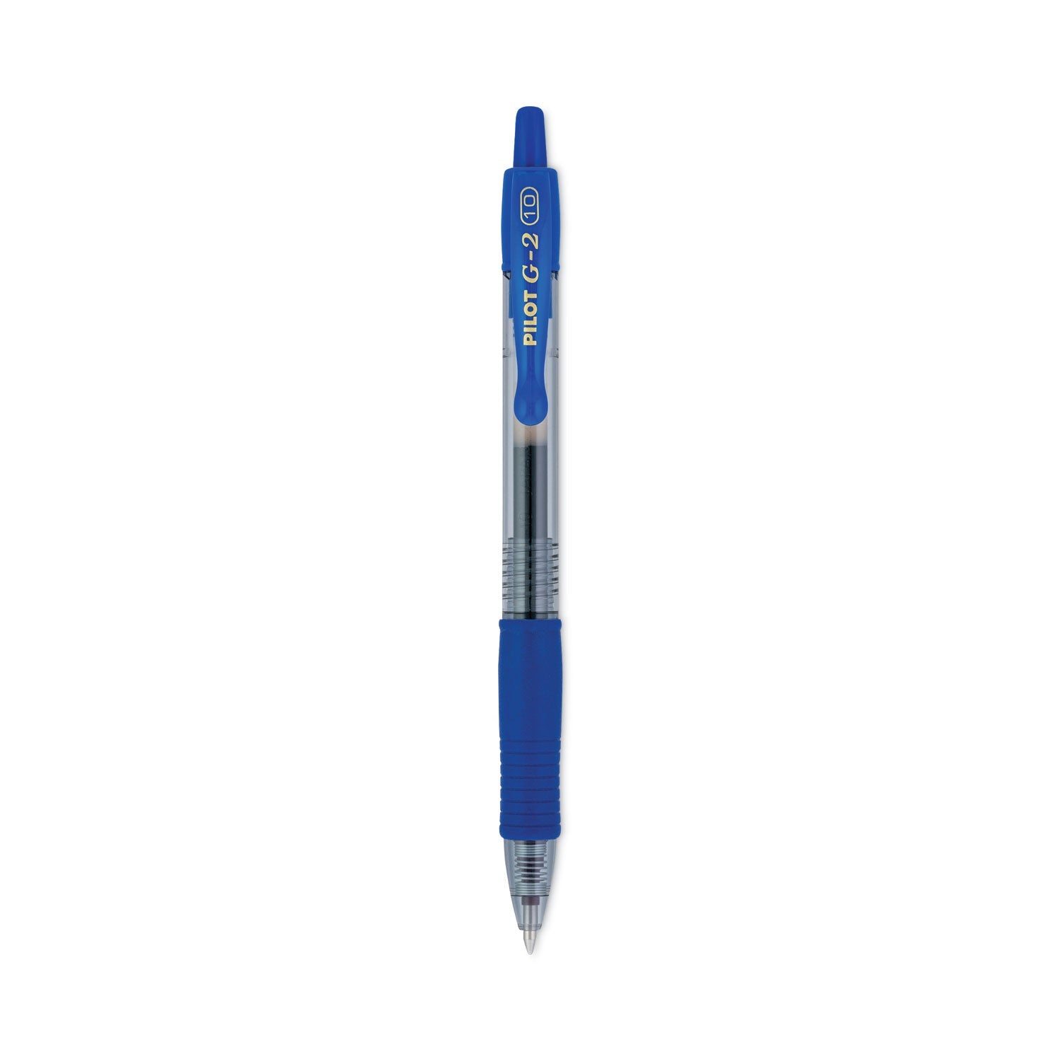 Pilot G2 Premium Gel Pen, Retractable, Bold 1 mm, Blue Ink, Smoke Barrel, Dozen