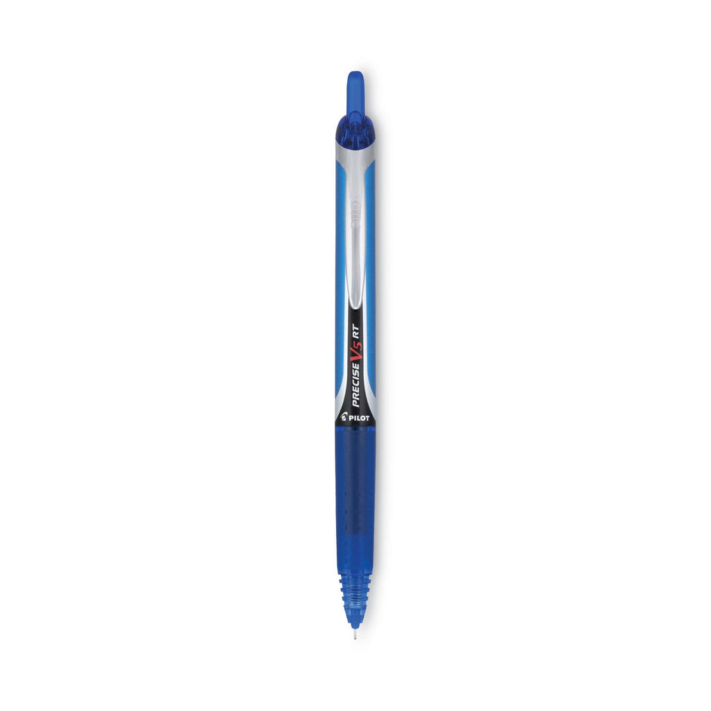 Pilot Precise V5RT Roller Ball Pen, Retractable, Extra-Fine 0.5 mm, Blue Ink, Blue Barrel