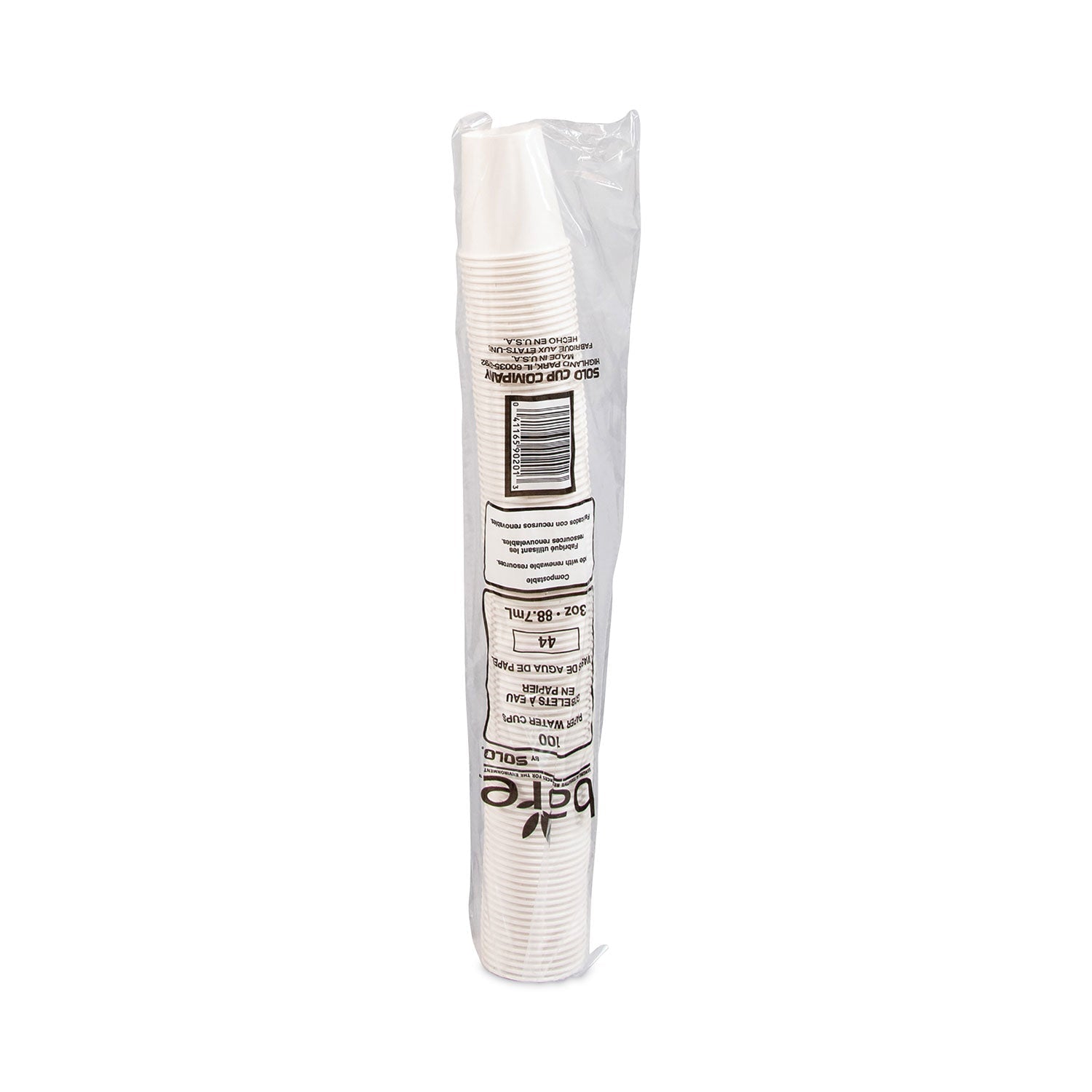 Dart White Paper Water Cups, 3 oz, 100/Pack