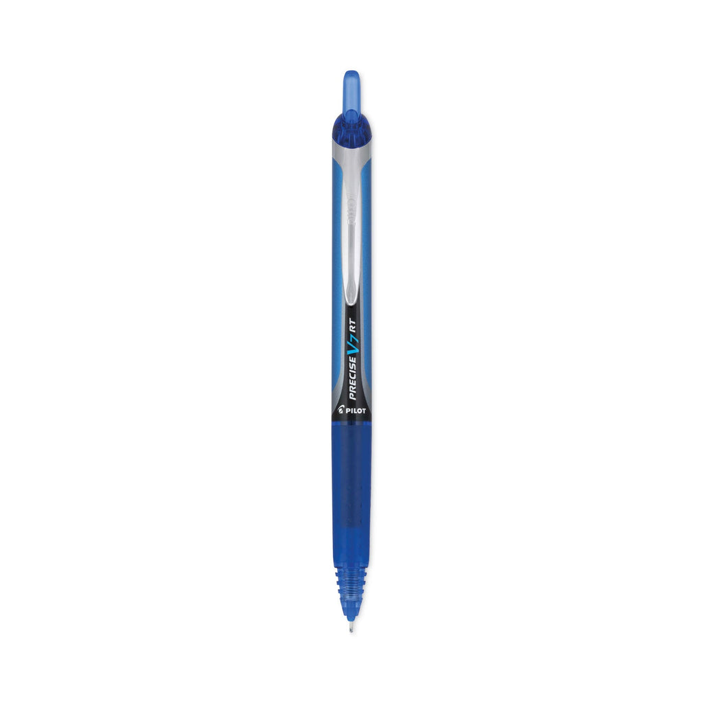 Pilot Precise V7RT Roller Ball Pen, Retractable, Fine 0.7 mm, Blue Ink, Blue Barrel