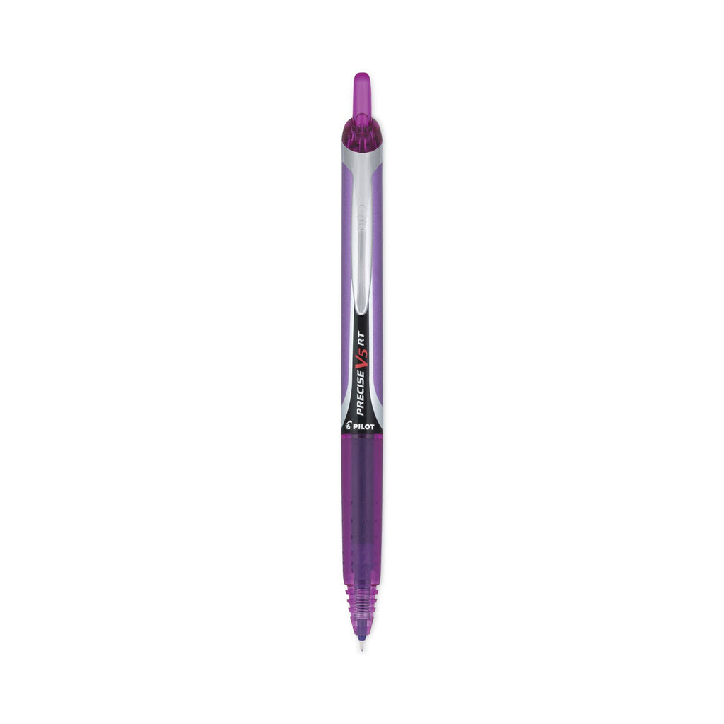 Pilot Precise V5RT Roller Ball Pen, Retractable, Extra-Fine 0.5 mm, Purple Ink, Purple Barrel