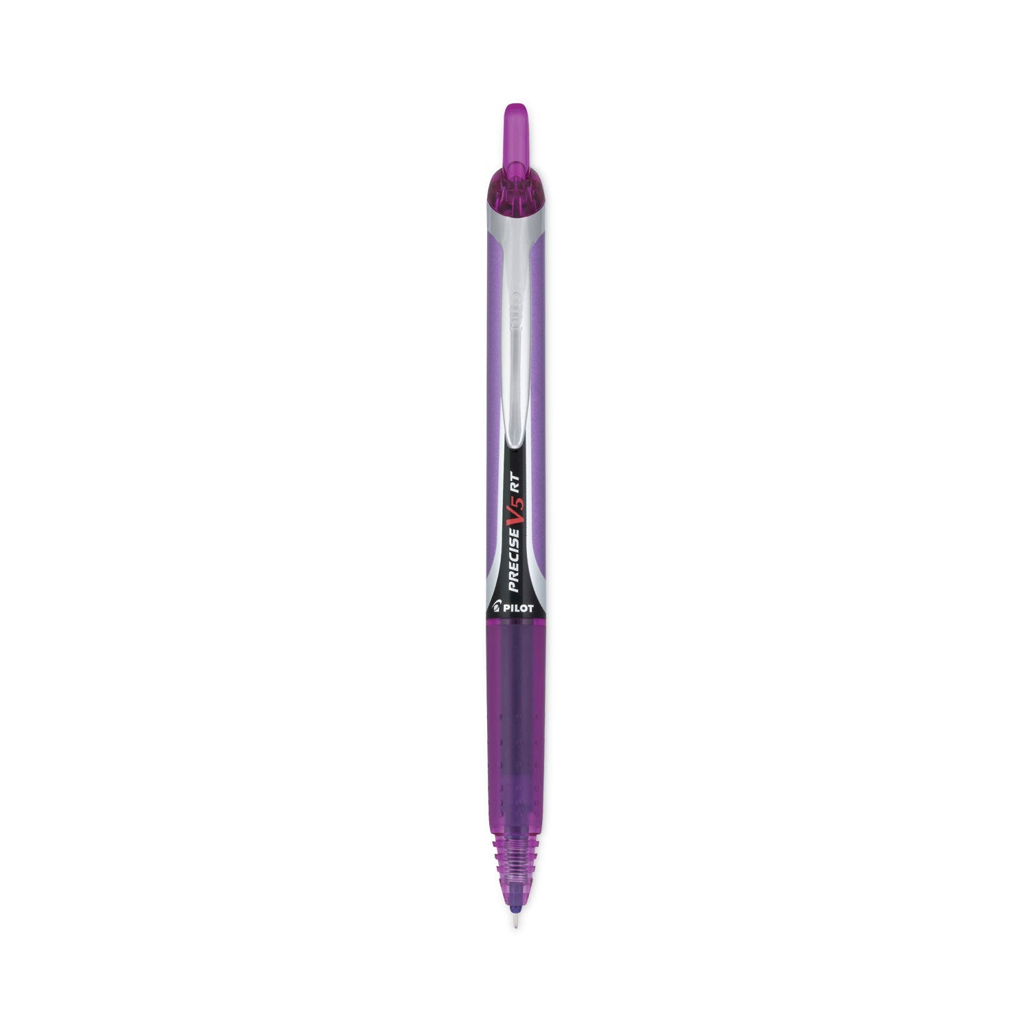 Pilot Precise V5RT Roller Ball Pen, Retractable, Extra-Fine 0.5 mm, Purple Ink, Purple Barrel