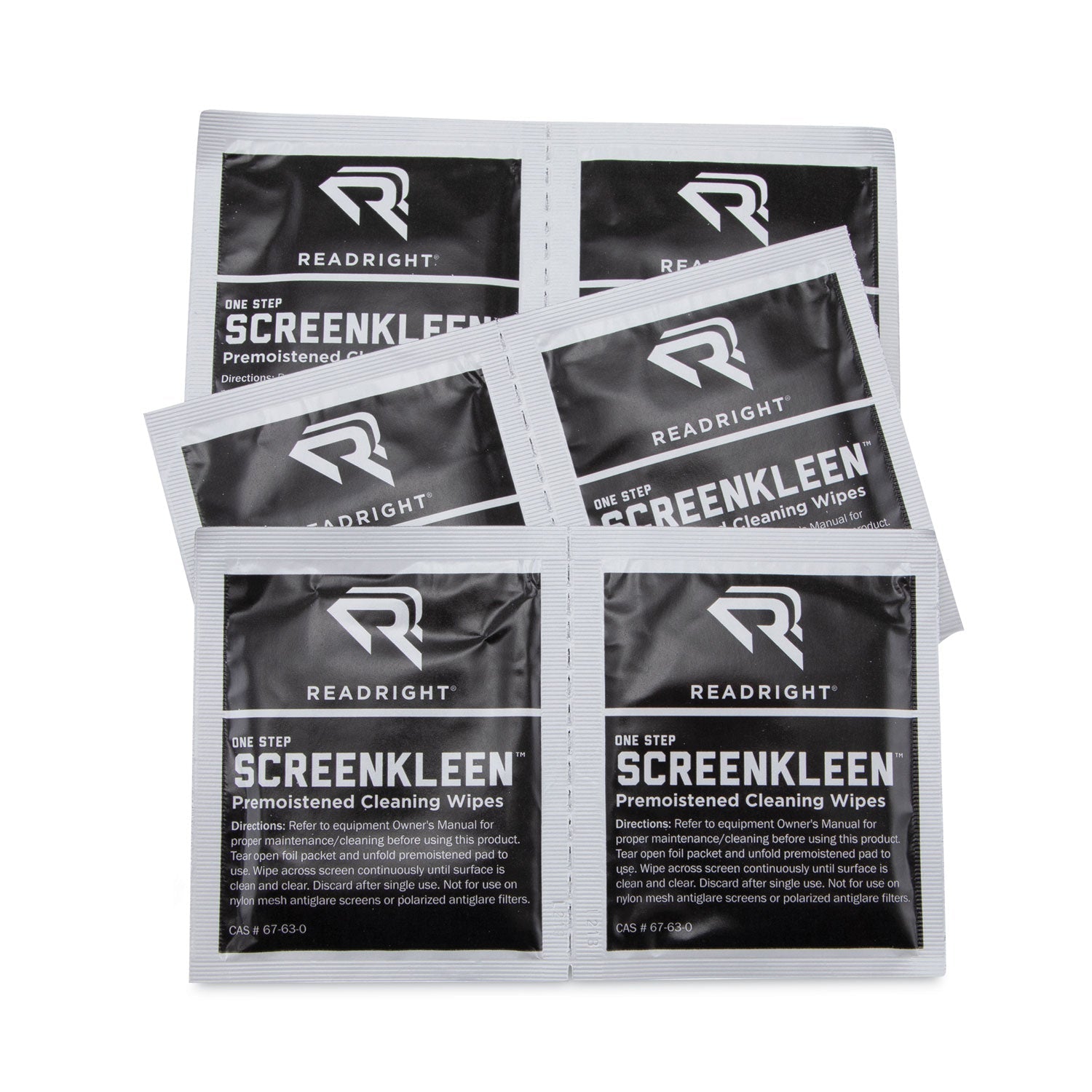 Read Right OneStep Screen Cleaner, 5 x 5, 24/Box