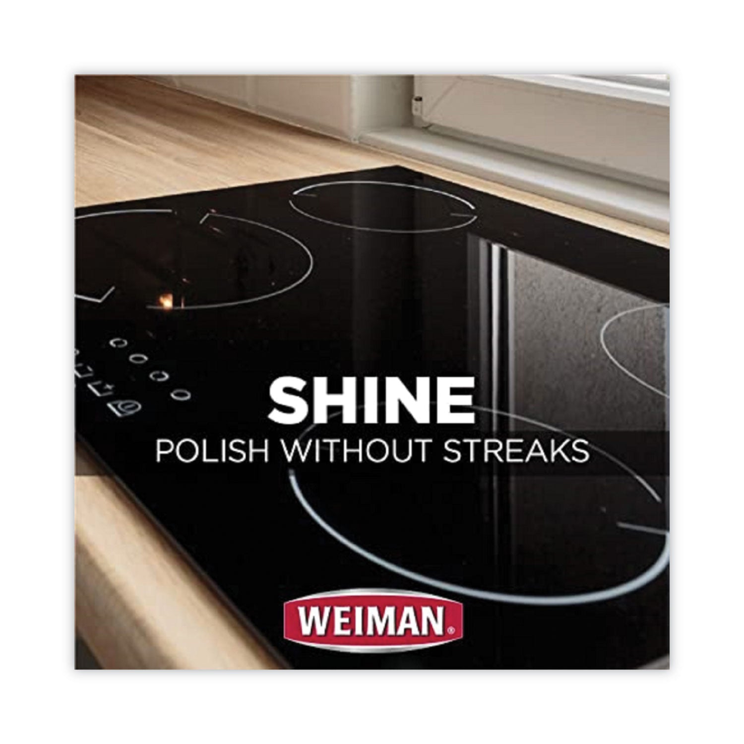 WEIMAN Glass Cook Top Cleaner and Polish, 20 oz, Squeeze Bottle, 6/CT