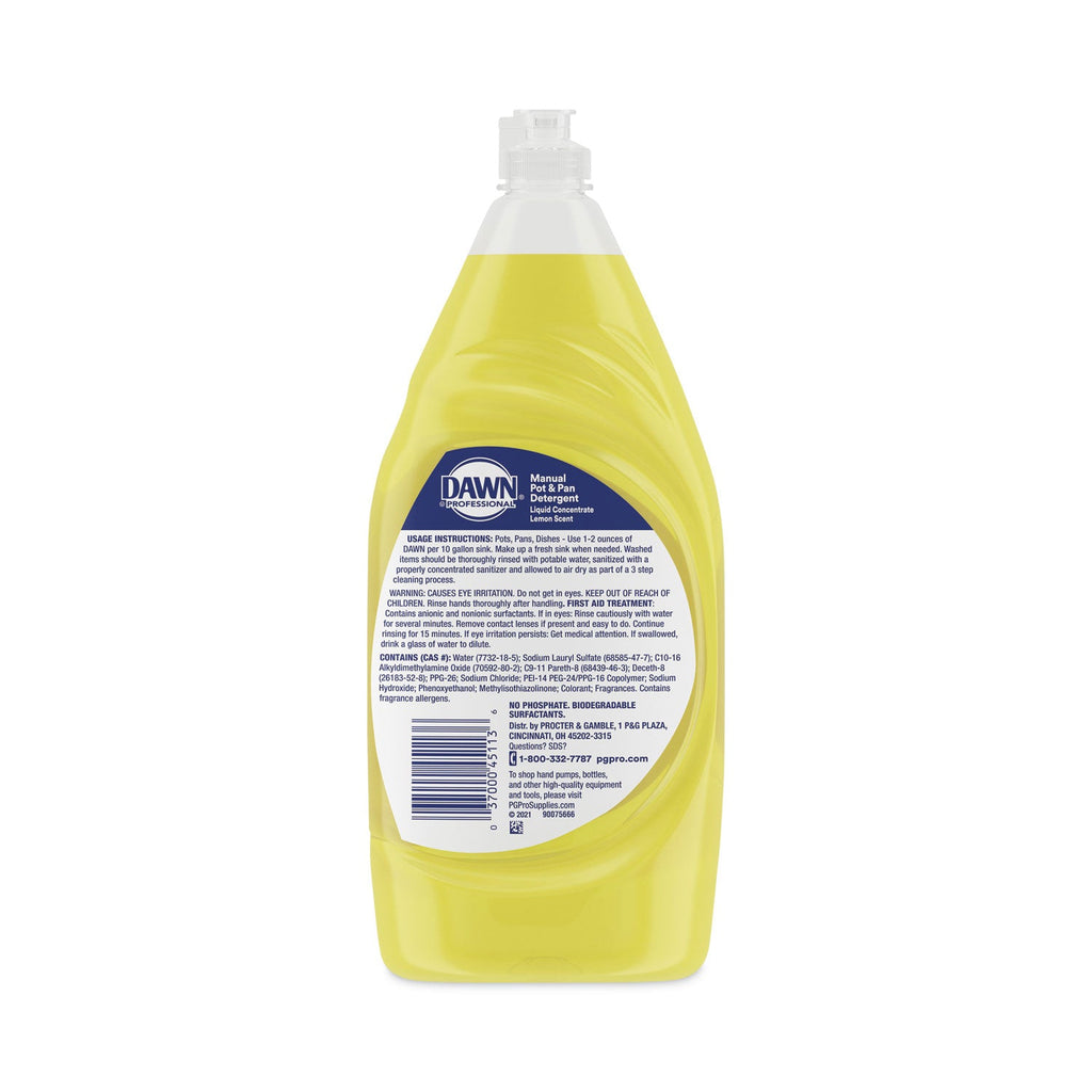 Dawn Manual Pot/Pan Dish Detergent, Lemon, 38 oz Bottle