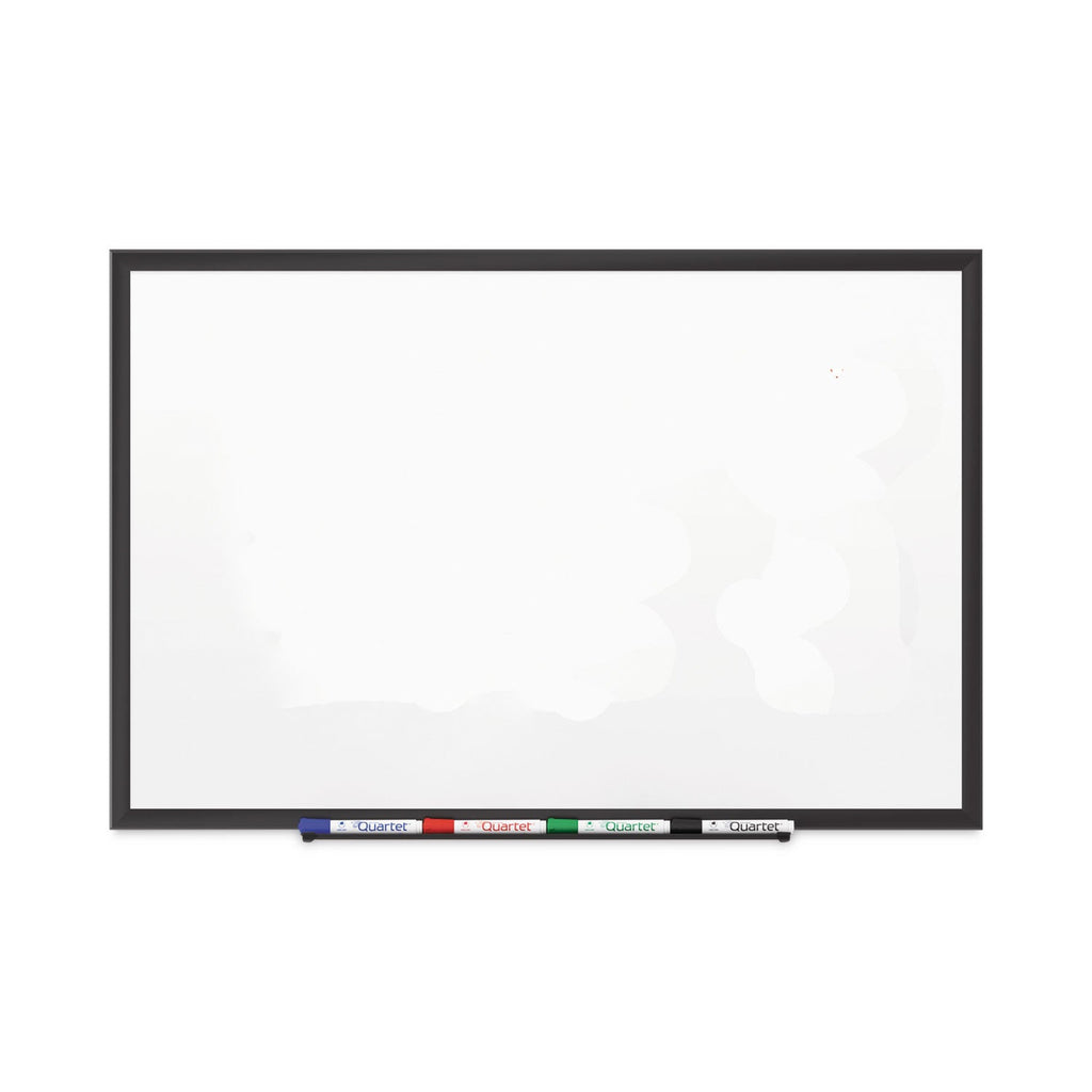 Quartet Classic Porcelain Magnetic Whiteboard, 96 x 48, Black Aluminum Frame