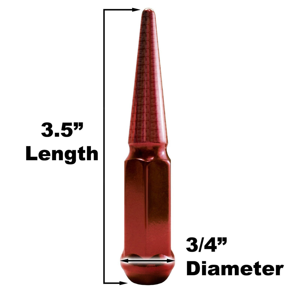 4pc 3.5in Spike Lug Nuts