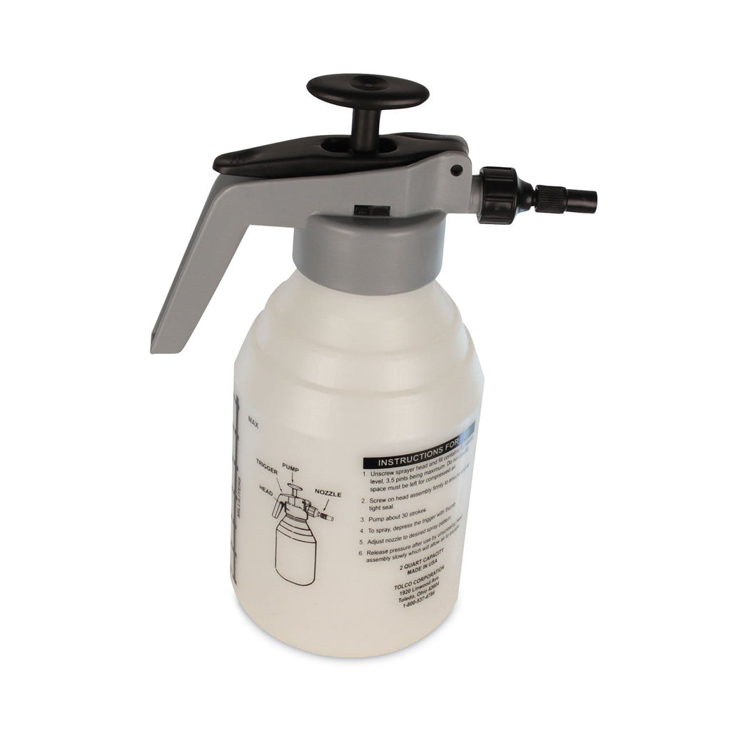 TOLCO Model 942 Pump-Up Sprayer, 2 qt, Gray/Natural