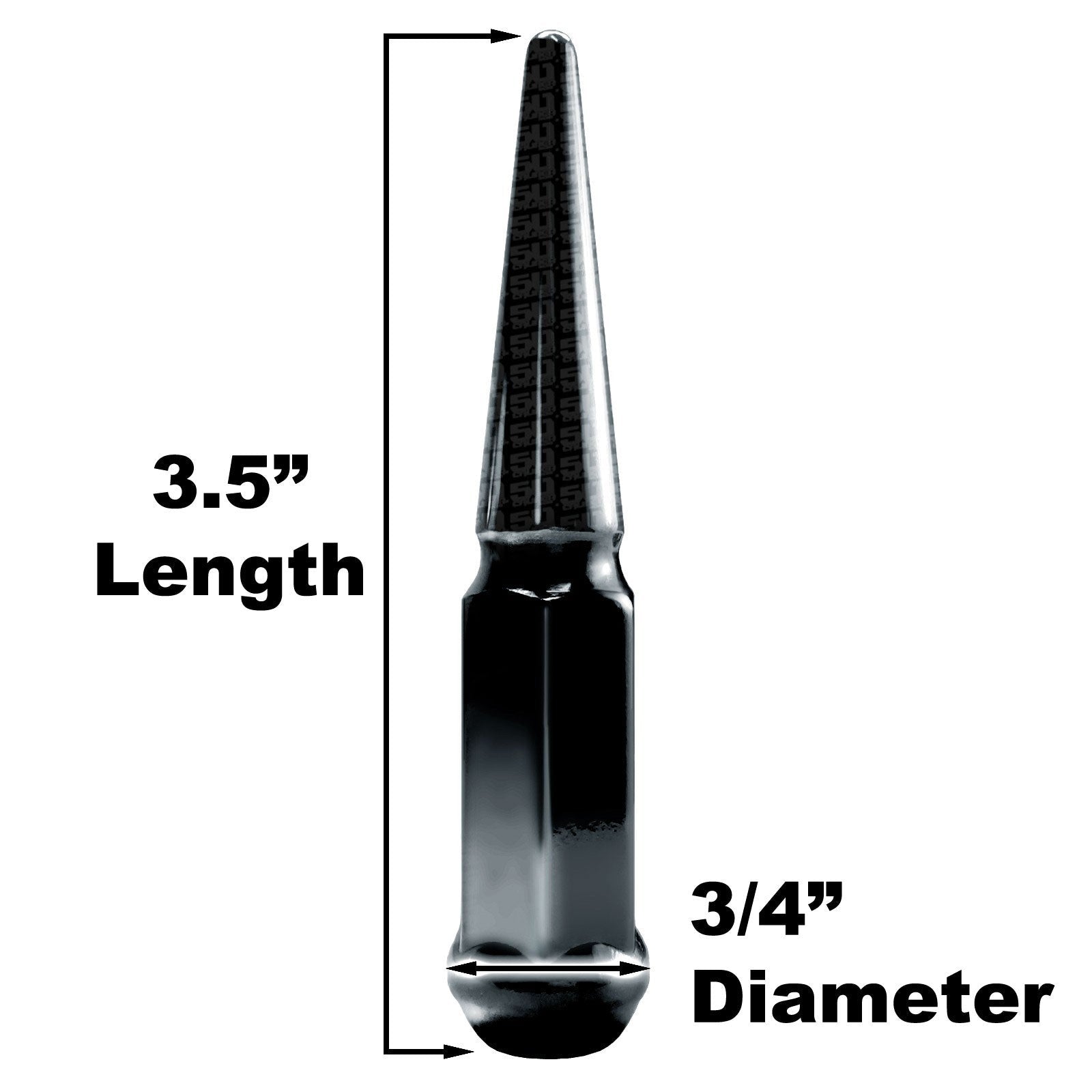 4pc 3.5in Spike Lug Nuts