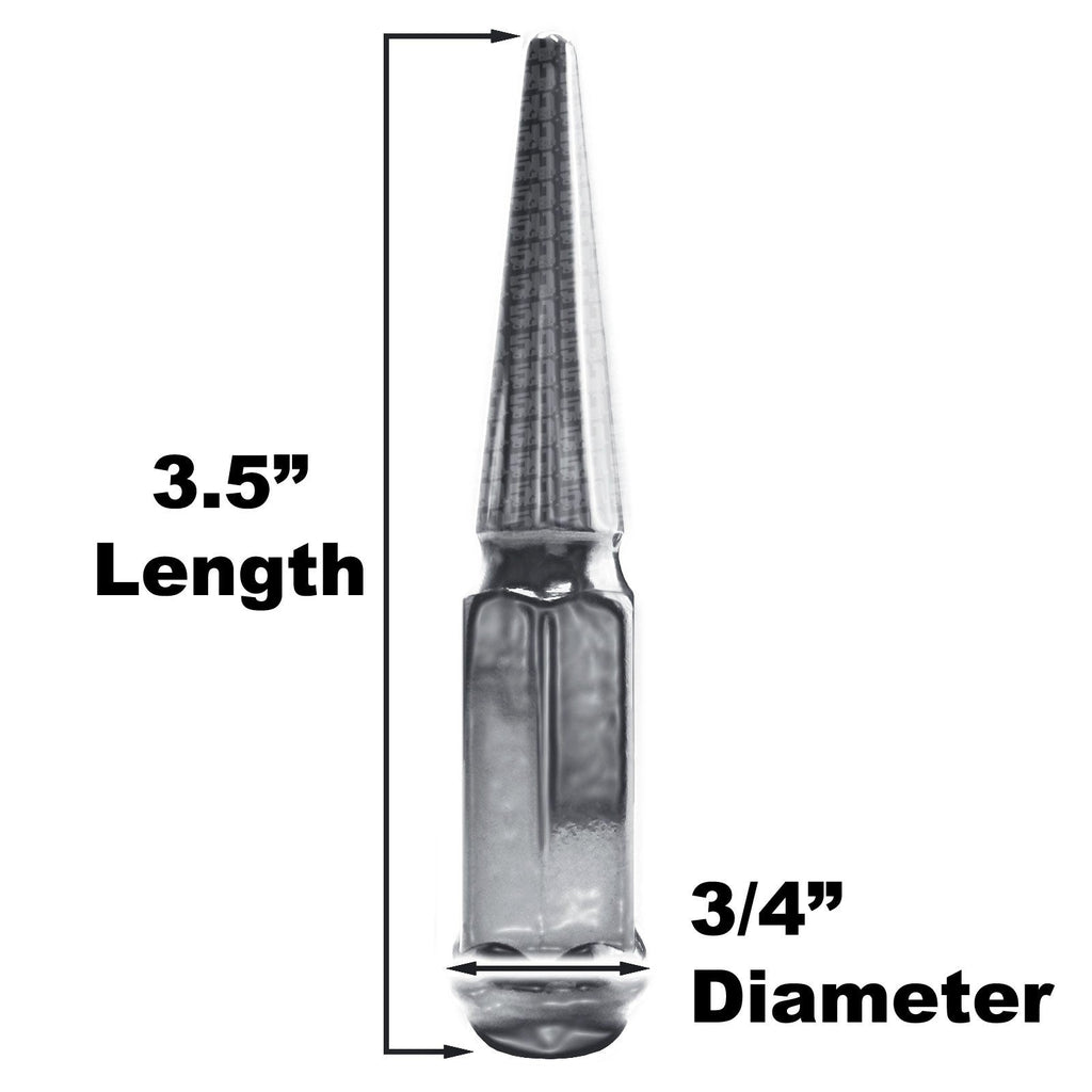 4pc 3.5in Spike Lug Nuts