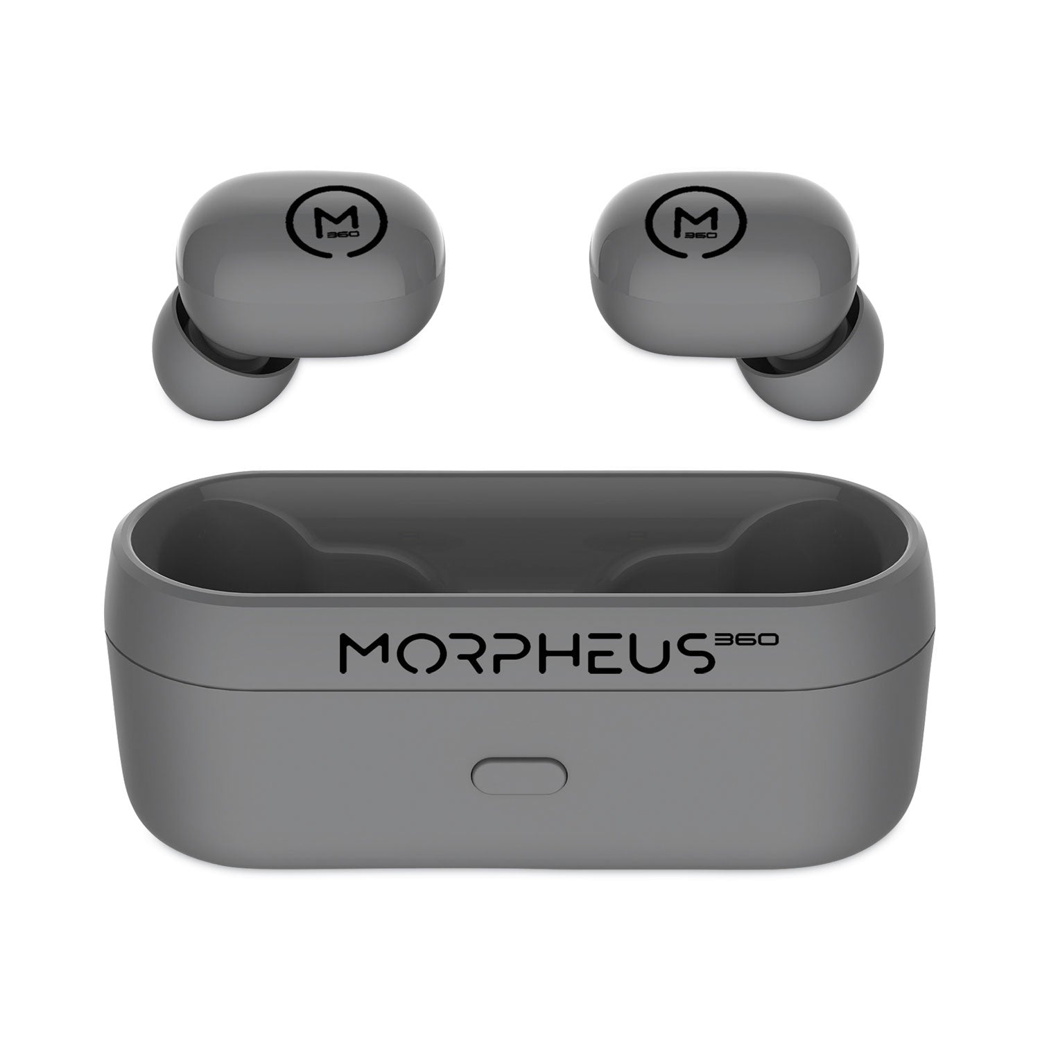 Morpheus 360 Spire True Wireless Earbuds Bluetooth In-Ear Headphones with Microphone, Dark Gray