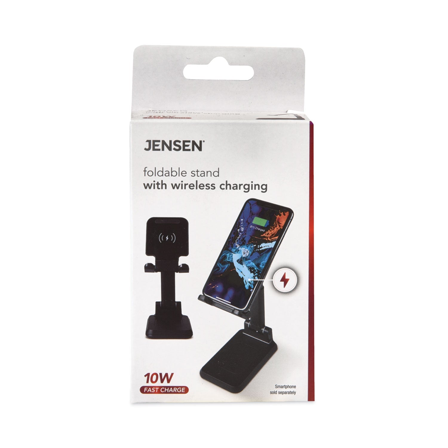 JENSEN Foldable Stand with Wireless Charging, Black