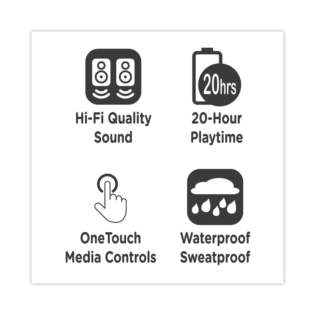 Morpheus 360 Spire True Wireless Earbuds Bluetooth In-Ear Headphones with Microphone, Pure Black