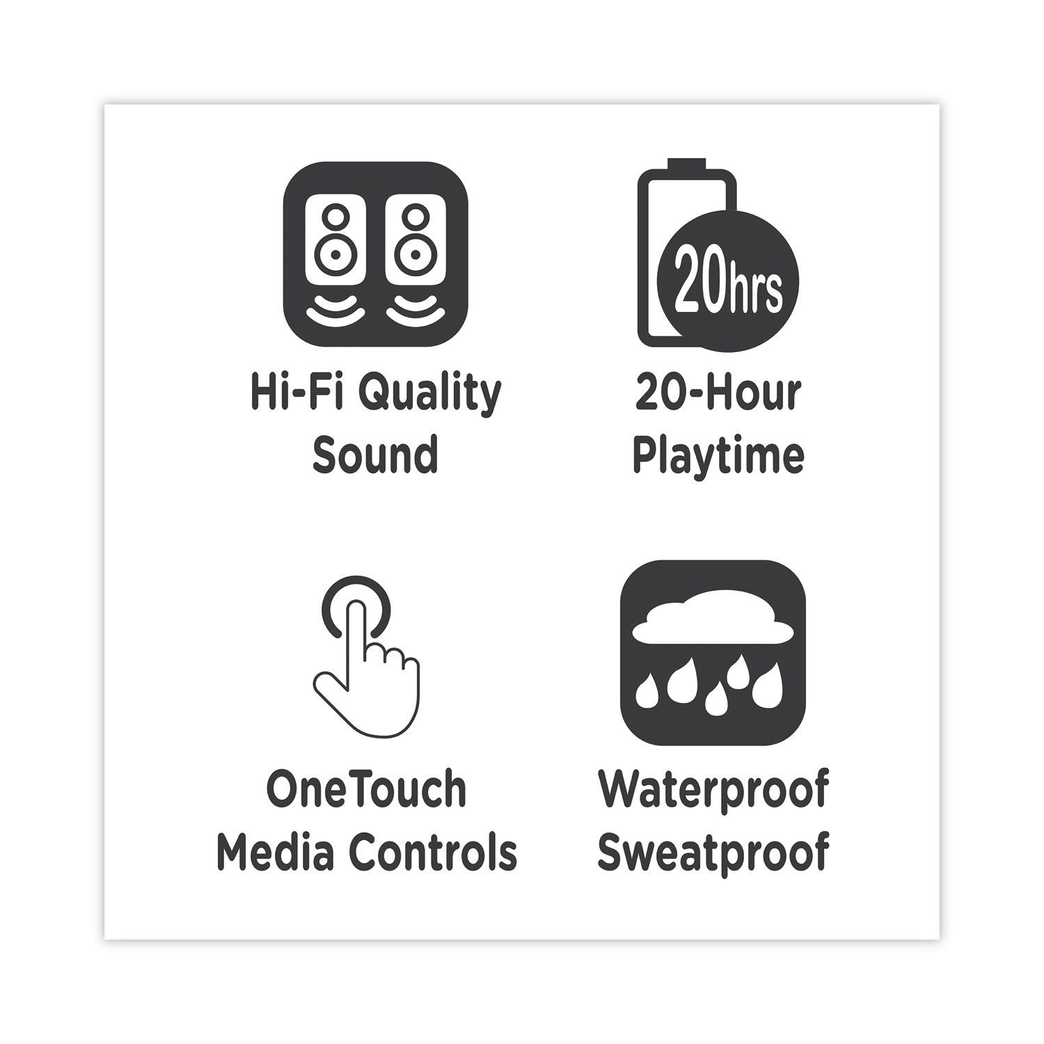 Morpheus 360 Spire True Wireless Earbuds Bluetooth In-Ear Headphones with Microphone, Pure Black