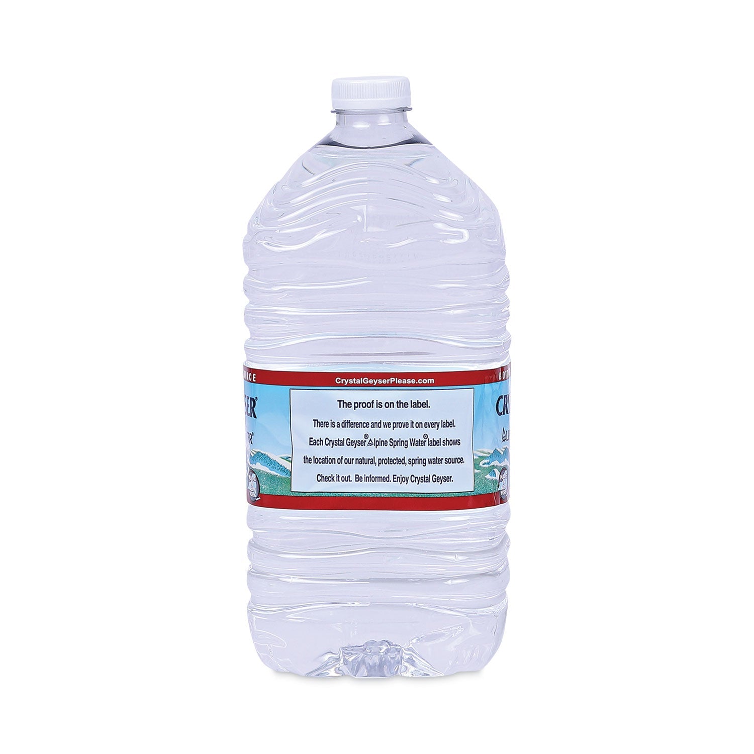 Crystal Geyser Alpine Spring Water, 1 Gal Bottle, 6/Case
