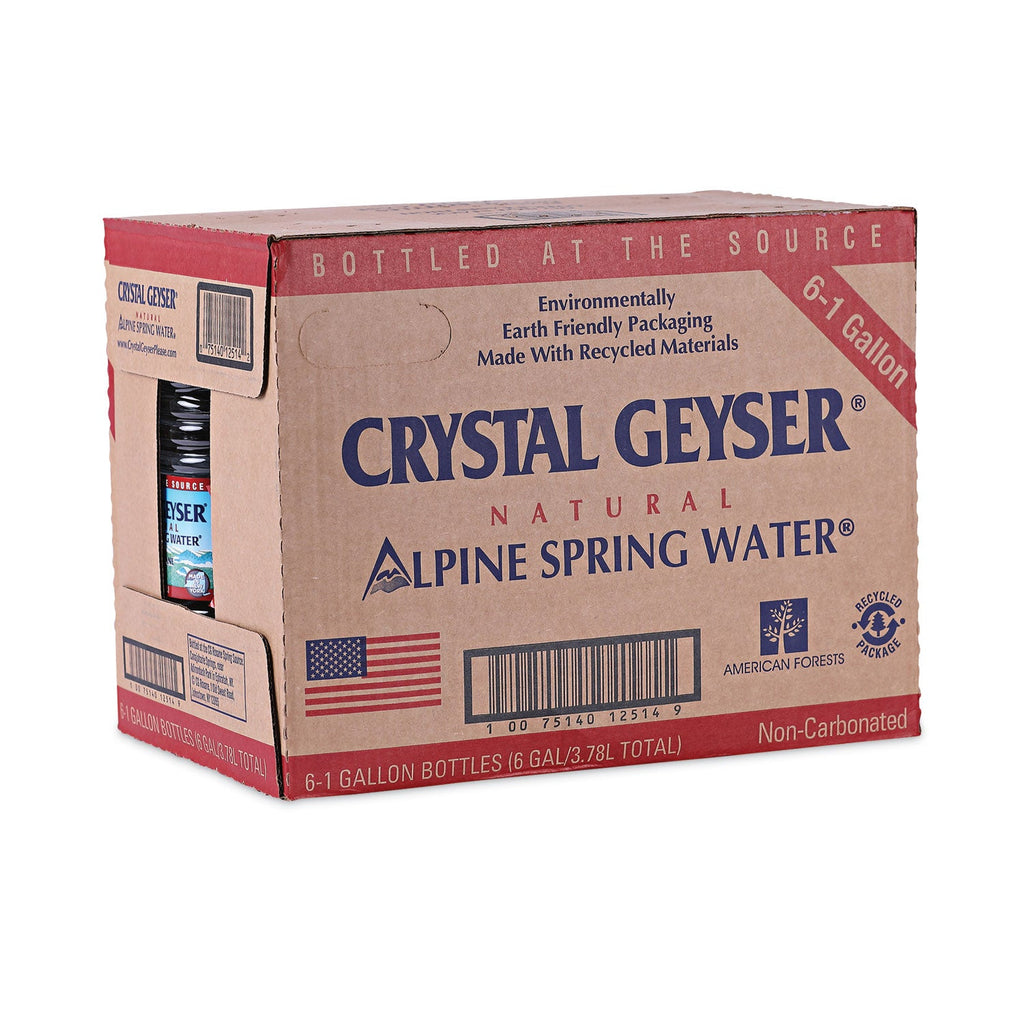 Crystal Geyser Alpine Spring Water, 1 Gal Bottle, 6/Case