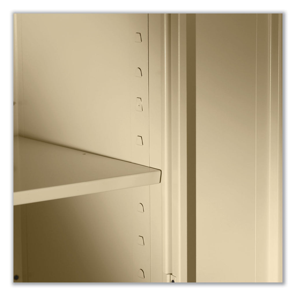 Tennsco Deluxe Combination Wardrobe/Storage Cabinet, 36w x 18d x 78h, Putty