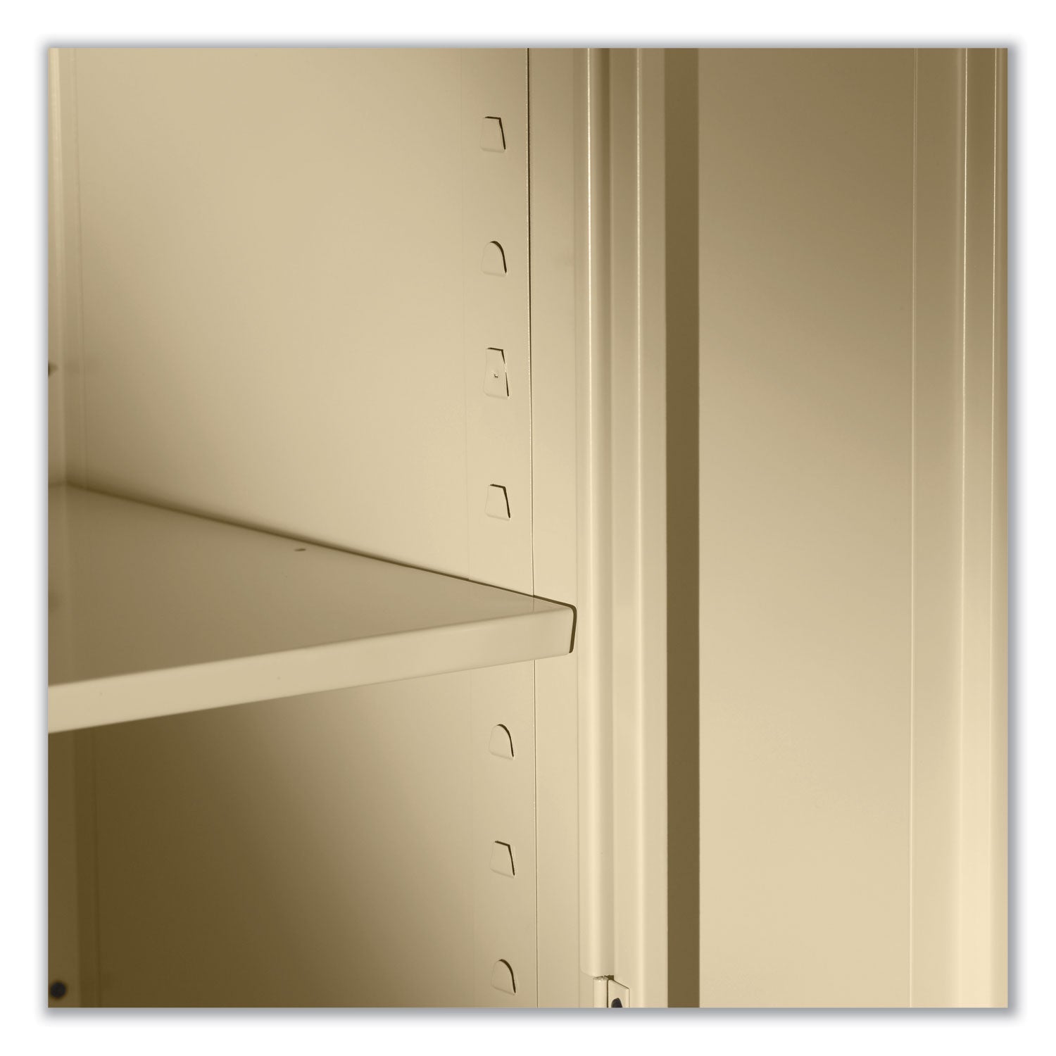 Tennsco Deluxe Combination Wardrobe/Storage Cabinet, 36w x 18d x 78h, Putty