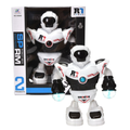 Space Police Robot Warrior Action Figure with Lights & Music (White)