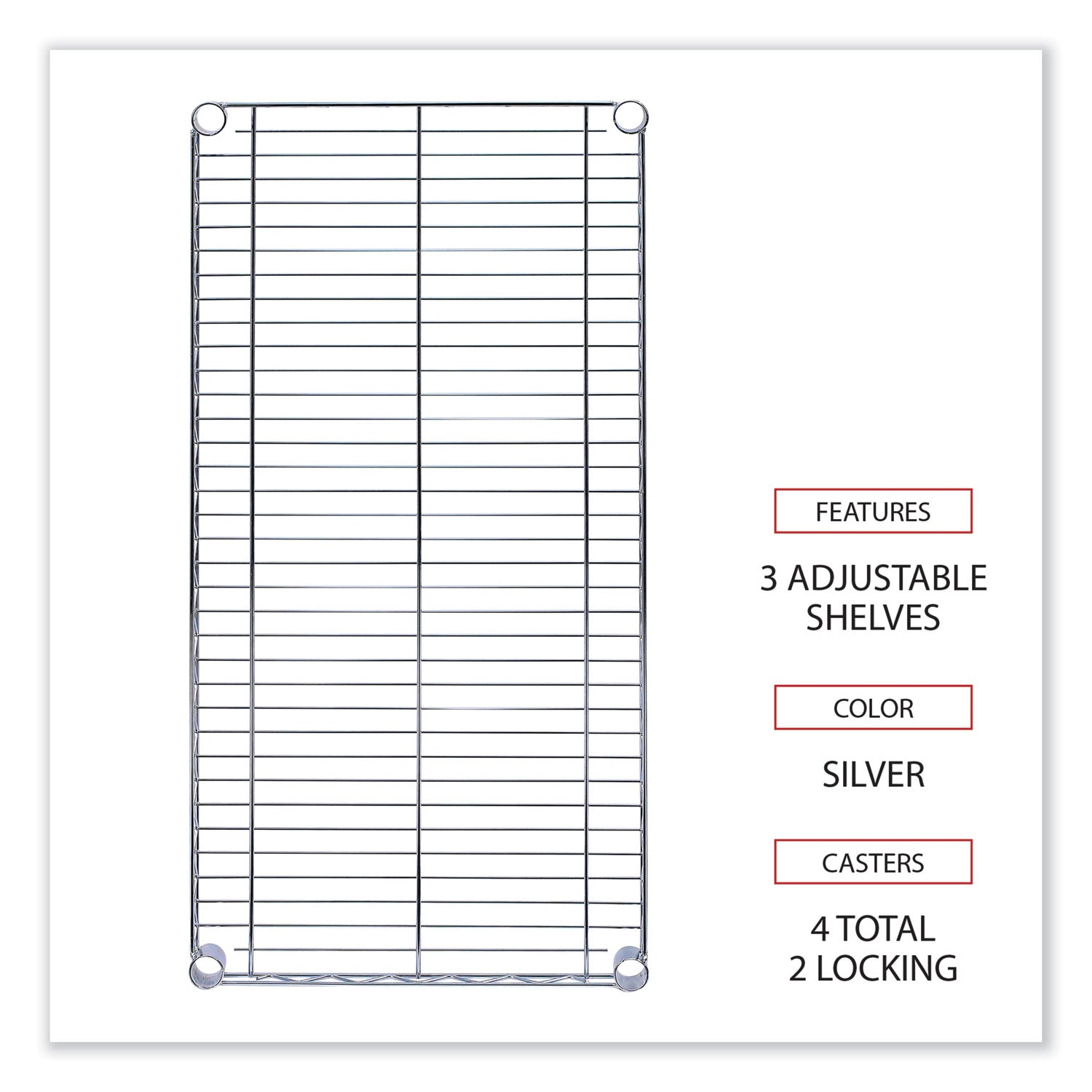Alera Wire Shelving Garment Rack, 30 Garments, 36w x 18d x 75h, Silver