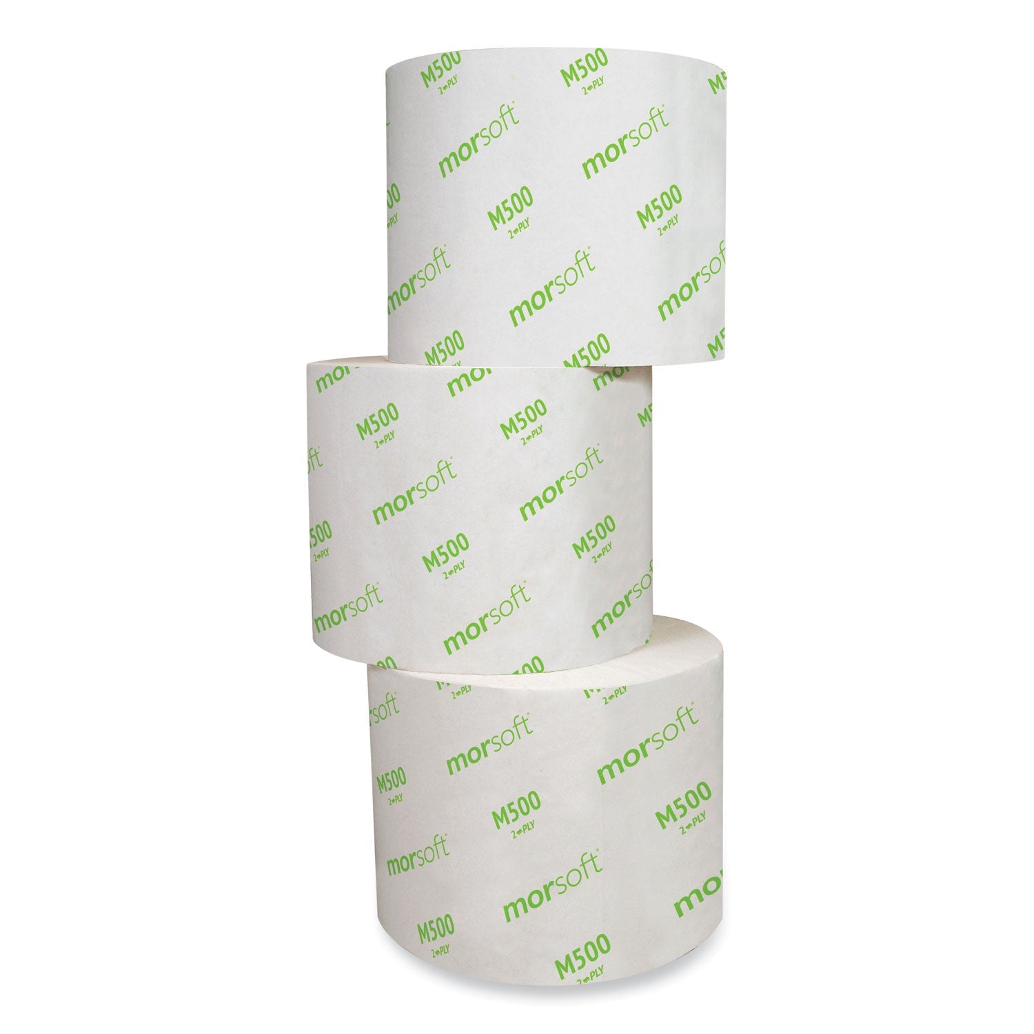 Morcon Tissue Morsoft Controlled Bath Tissue, Septic Safe, 2-Ply, White, Band-Wrapped, 500 Sheets/Roll, 24 Rolls/Carton