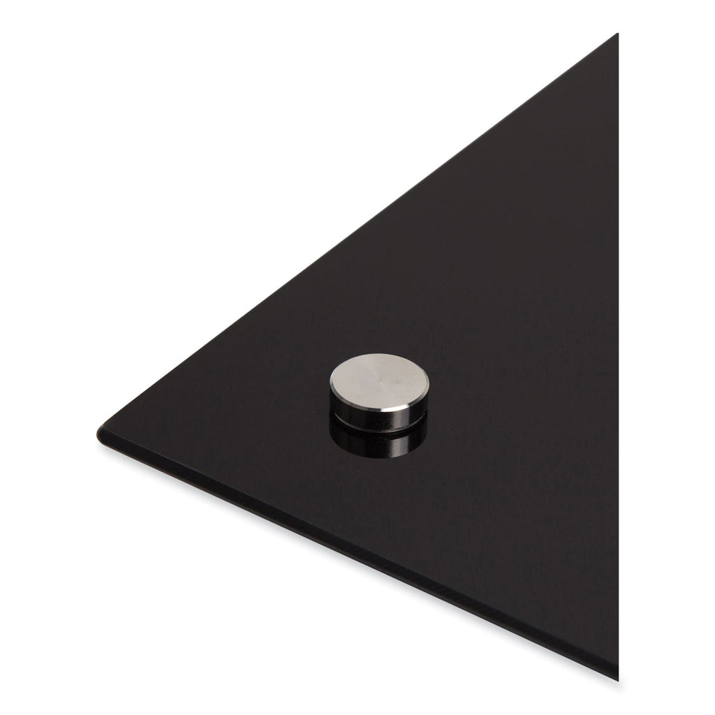 U Brands Black Glass Dry Erase Board, 70 x 47