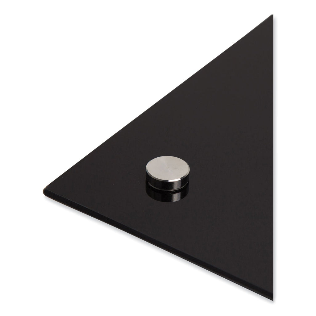 U Brands Black Glass Dry Erase Board, 35 x 23