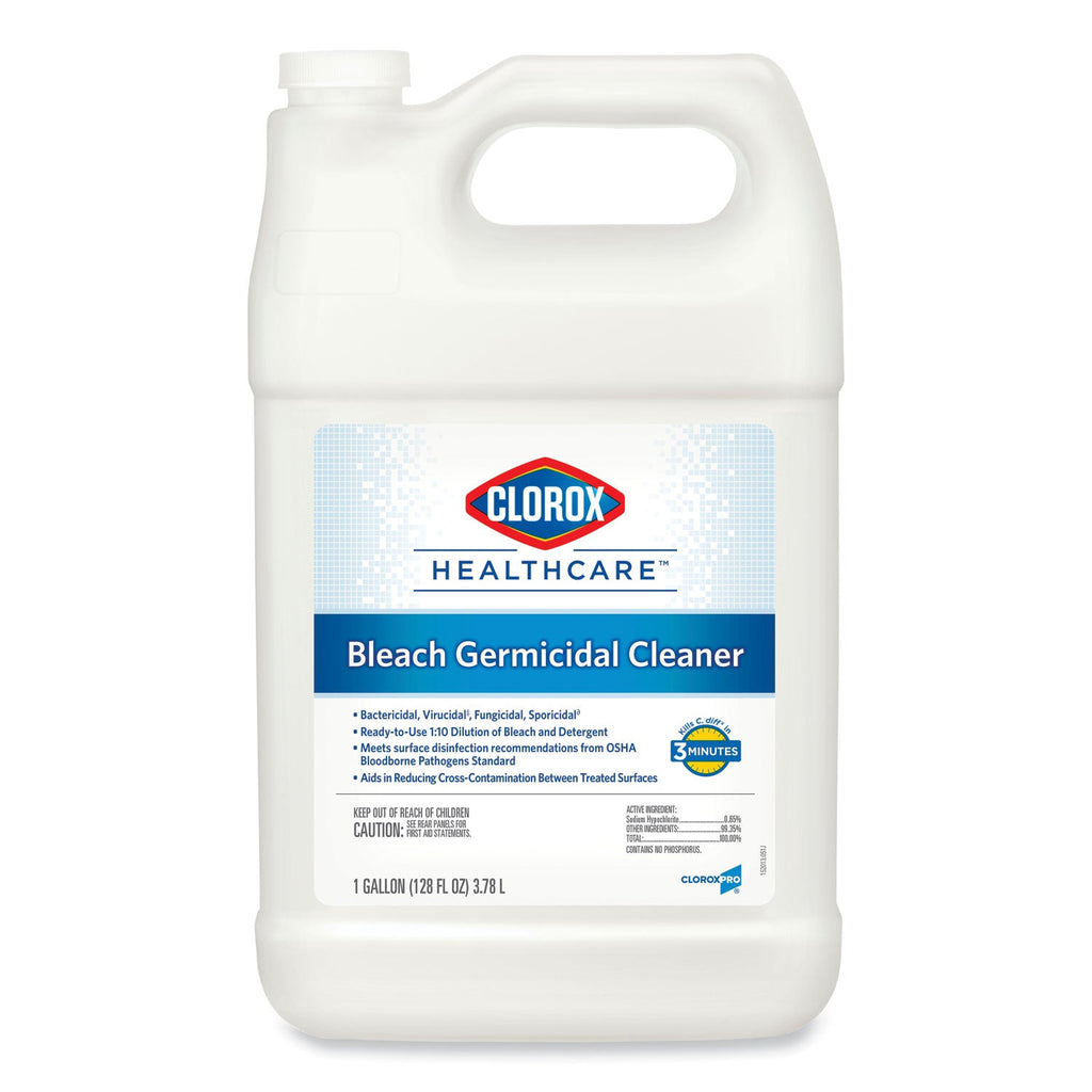 Clorox Bleach Germicidal Cleaner, 128 oz Refill Bottle, 4/Carton