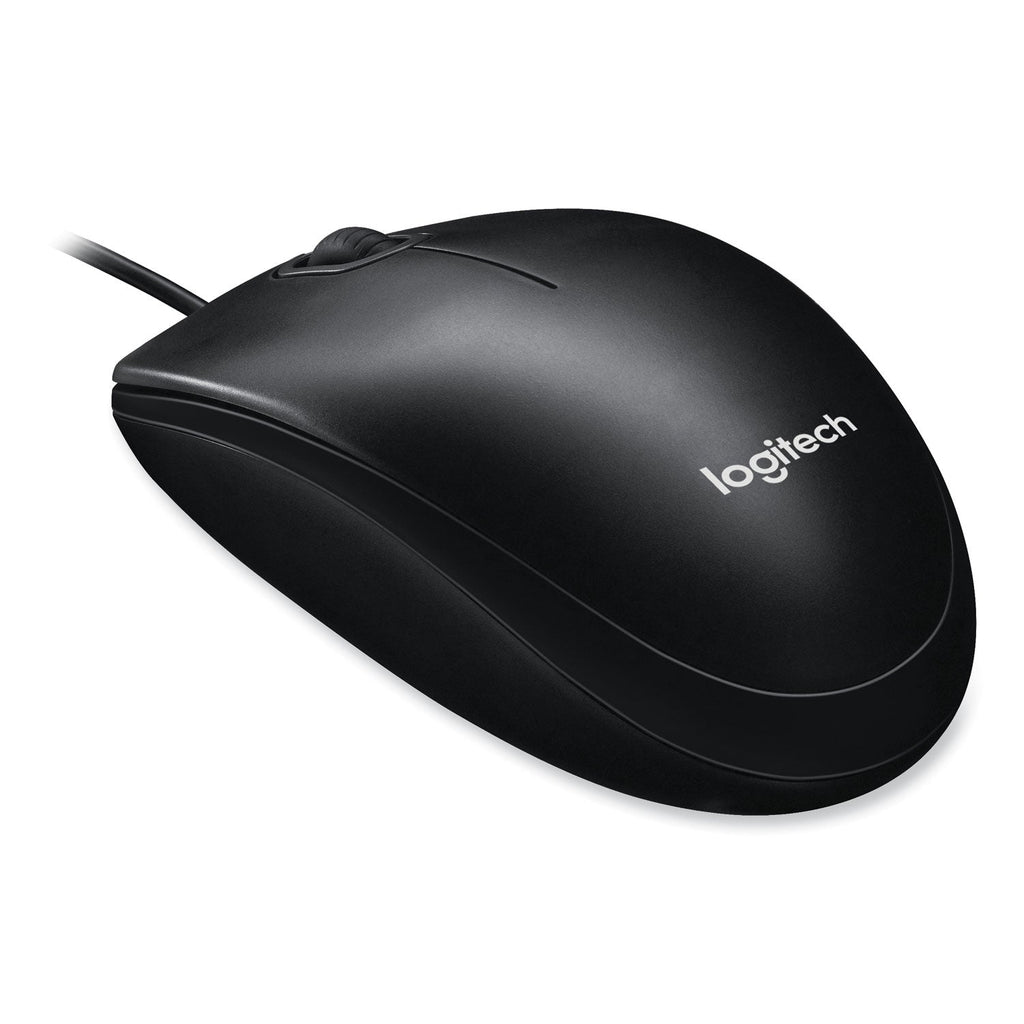 Logitech M100 Corded Optical Mouse, USB 2.0, Left/Right Hand Use, Black