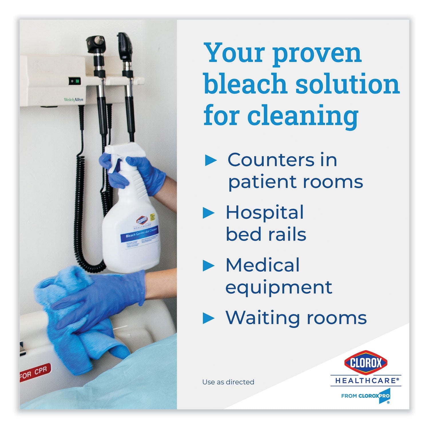 Clorox Bleach Germicidal Cleaner, 128 oz Refill Bottle, 4/Carton