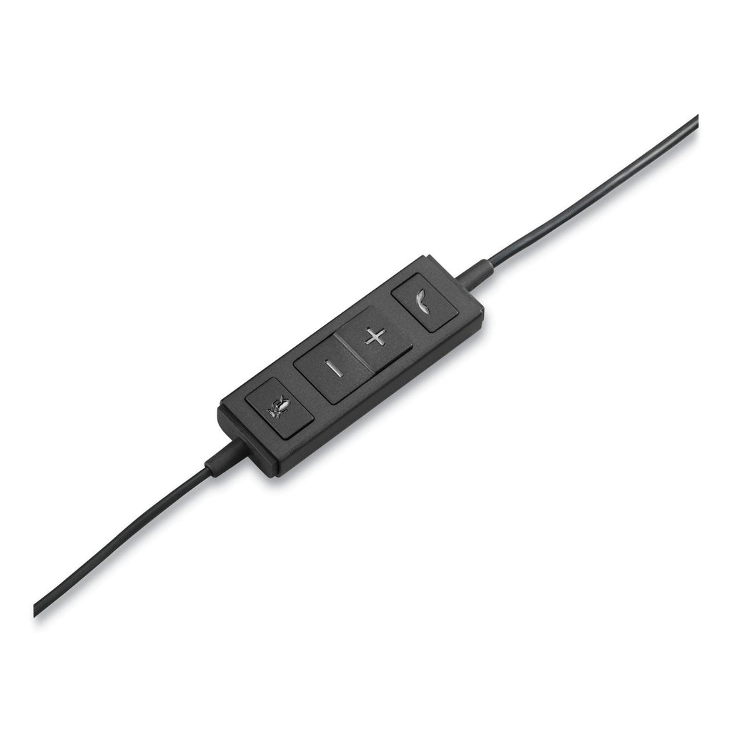 Logitech USB H570e Over-the-Head Wired Headset, Monaural, Black