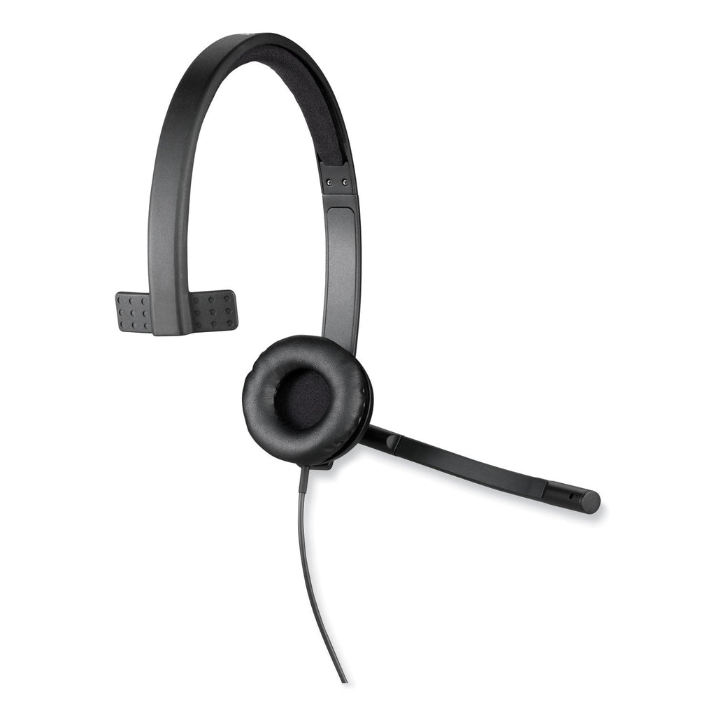 Logitech USB H570e Over-the-Head Wired Headset, Monaural, Black