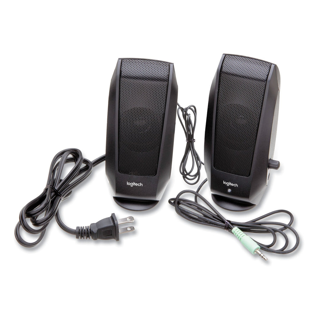 Logitech S120 2.0 Multimedia Speakers, Black