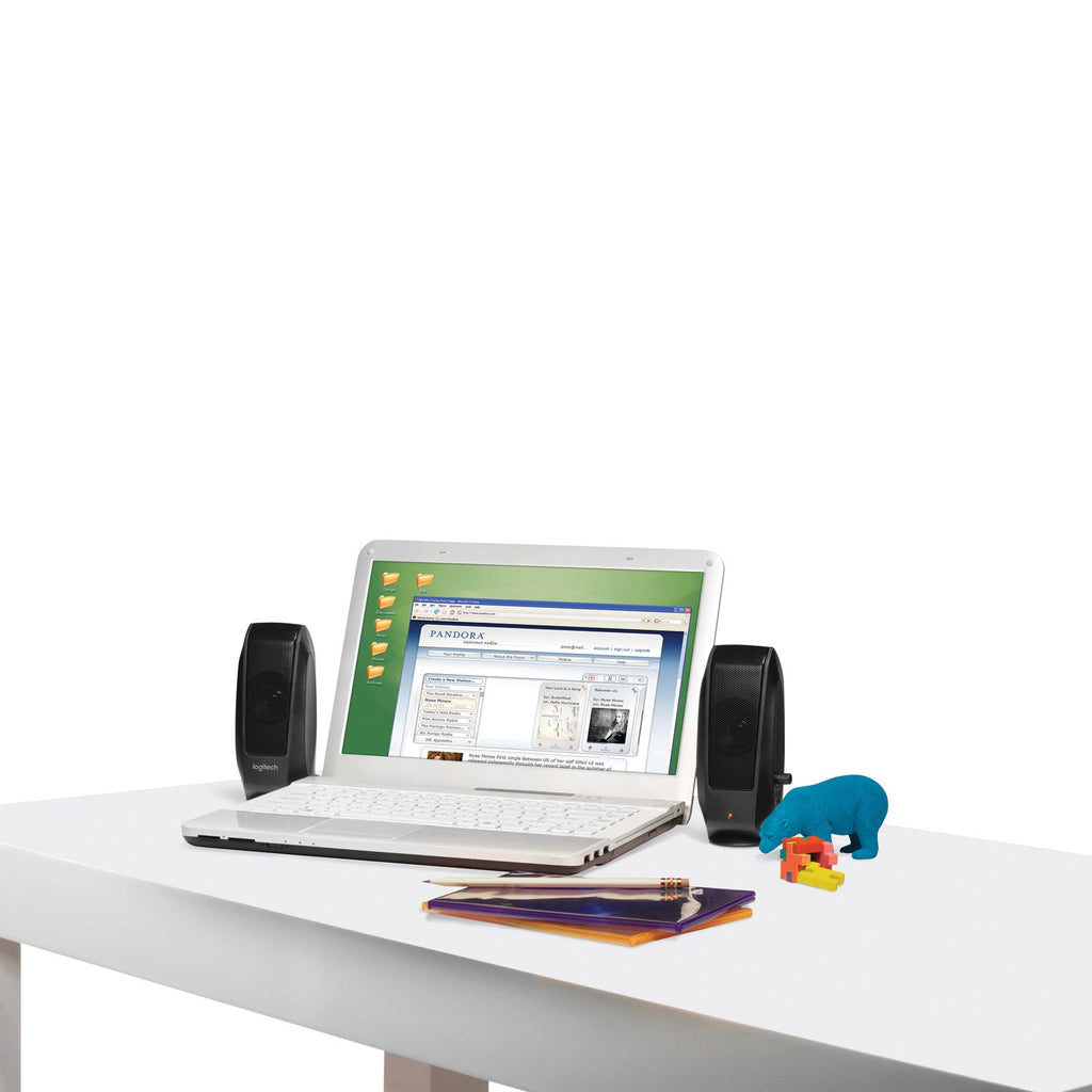 Logitech S120 2.0 Multimedia Speakers, Black