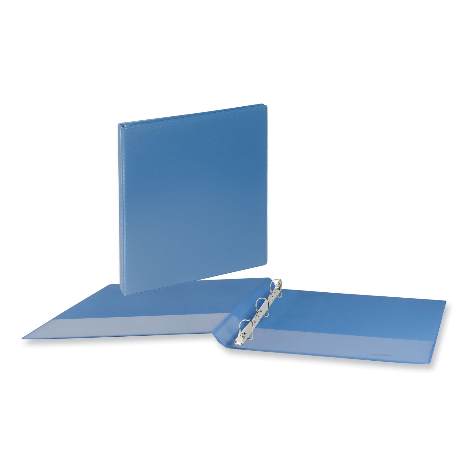 Universal Slant D-Ring View Binder, 3 Rings, 1.5" Capacity, 11 x 8.5, Light Blue