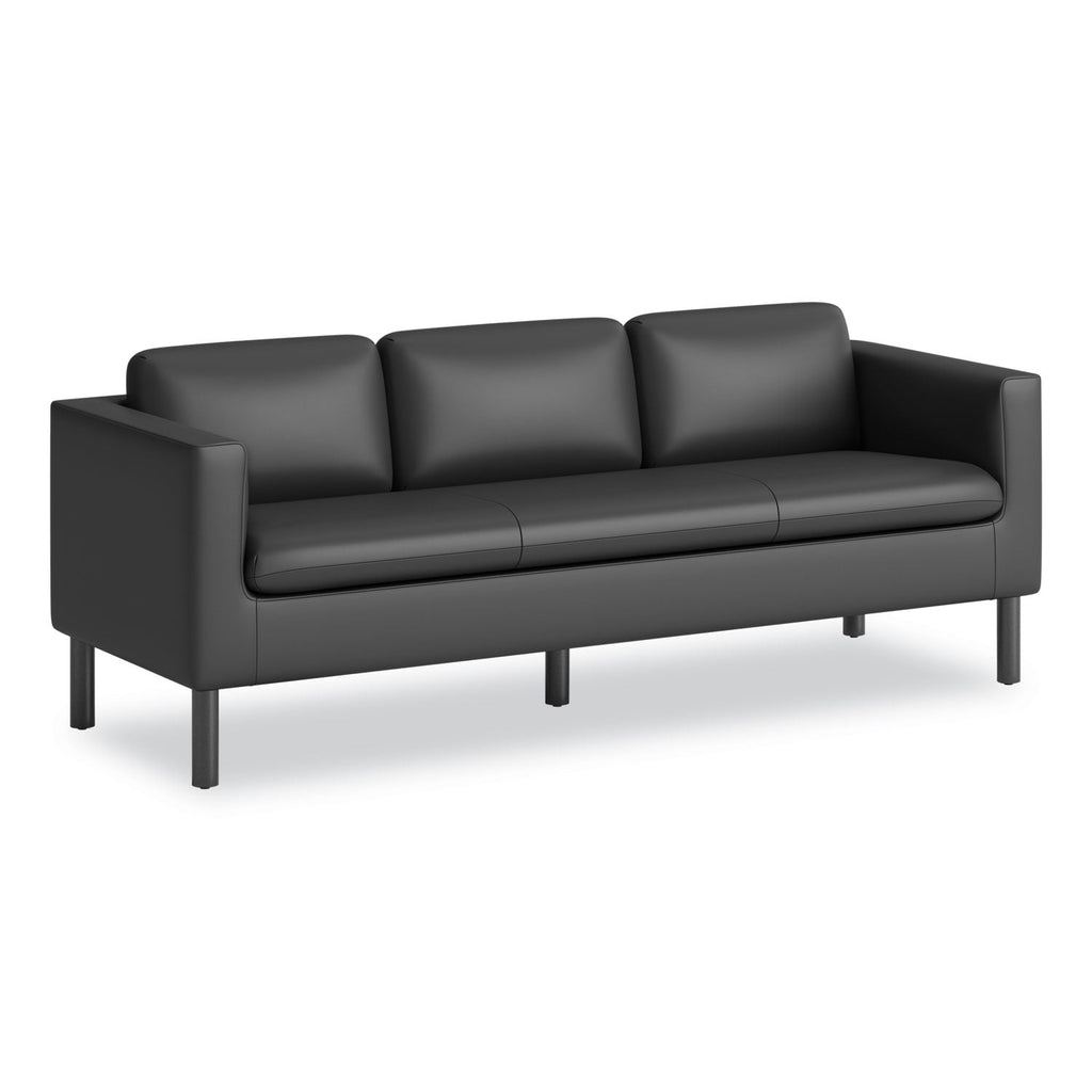 HON Parkwyn Series Sofa, 77w x 26.75d x 29h, Black