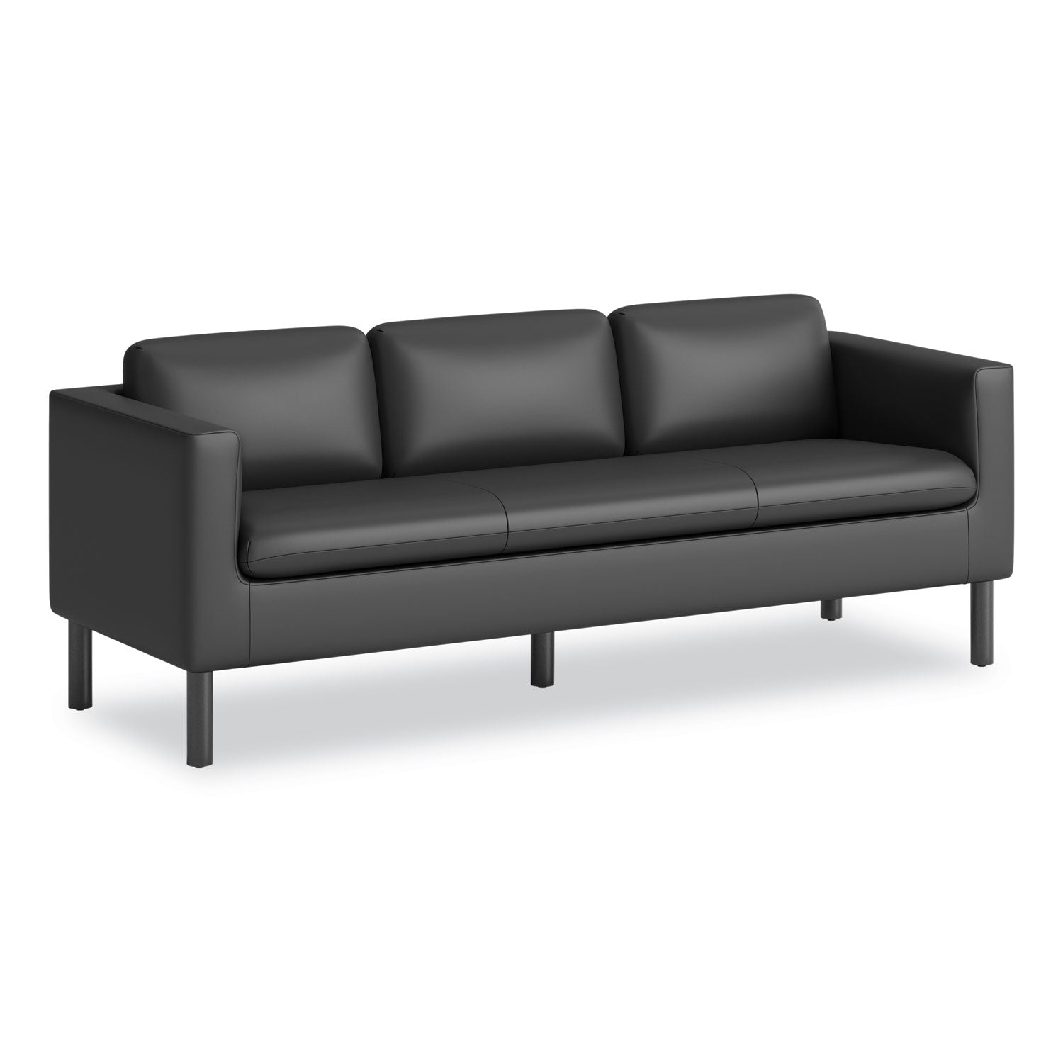 HON Parkwyn Series Sofa, 77w x 26.75d x 29h, Black